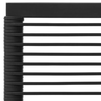 4-delige Loungeset poly rattan zwart en grijs 8