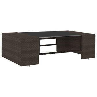 2-delige Loungeset poly rattan bruin 9