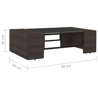 2-delige Loungeset poly rattan bruin 11