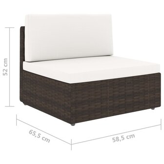 2-delige Loungeset poly rattan bruin 12