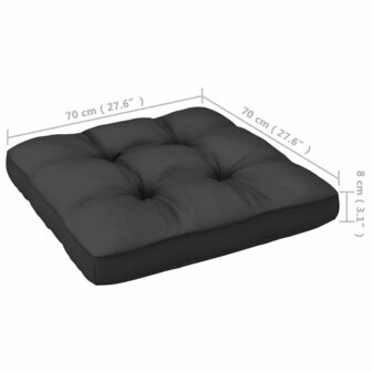 2-delige Loungeset met kussens massief grenenhout 11