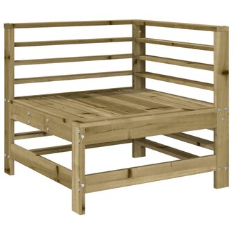3-delige Loungeset ge&iuml;mpregneerd grenenhout 4