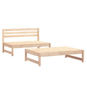 2-delige Loungeset massief grenenhout 2