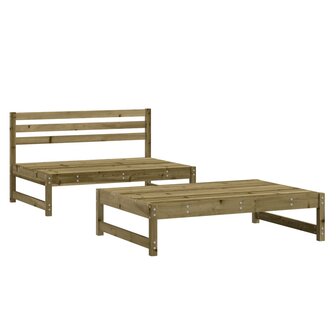 2-delige Loungeset ge&iuml;mpregneerd grenenhout 2