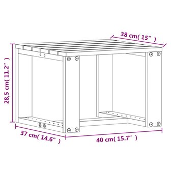 3-delige Loungeset massief grenenhout 11