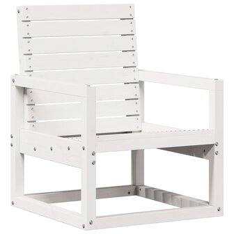 3-delige Loungeset massief grenenhout wit 4