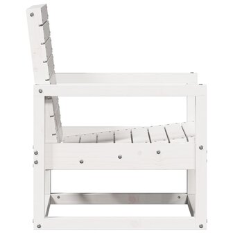 3-delige Loungeset massief grenenhout wit 5