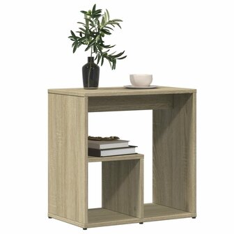Bijzettafel 50x30x50 cm spaanplaat sonoma eikenkleurig 4