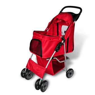 Wandelwagen voor hond rood 1