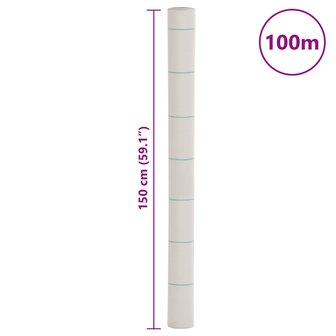 Worteldoek 1,5x100 m PP wit 8