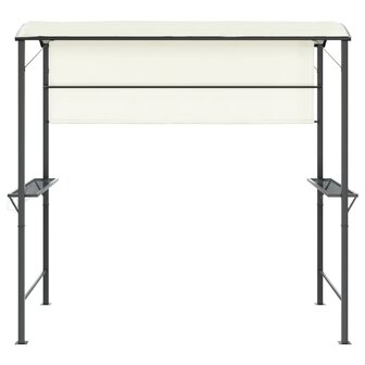 Prieel met dak 220x110x200 cm cr&egrave;mekleurig 3