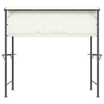 Prieel met dak 220x110x200 cm cr&egrave;mekleurig 5
