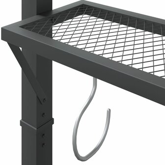 Prieel met dak 220x110x200 cm cr&egrave;mekleurig 6