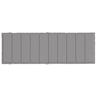 Ligbedkussen 186x58x3 cm oxford stof grijs 4