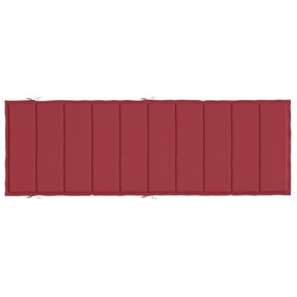 Ligbedkussen 186x58x3 cm oxford stof wijnrood 5
