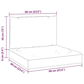 Palletkussens 2 st stof rood 10