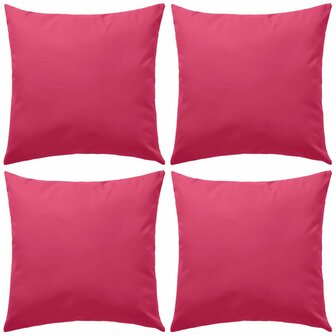 Buitenkussens 45x45 cm roze 4 st 1