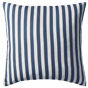 Buitenkussens 45x45 cm gestreept marineblauw 2 st 2