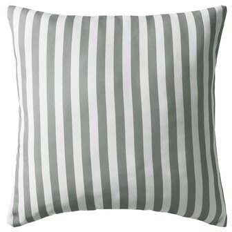 Buitenkussens 45x45 cm gestreept grijs 2 st 2