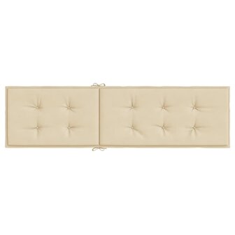 Terrasstoelkussen (75+105)x50x4 cm beige 5