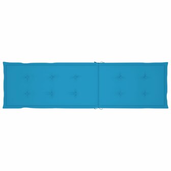 Terrasstoelkussen (75+105)x50x4 cm blauw 4