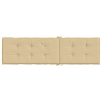 Terrasstoelkussen (75+105)x50x3 cm stof gem&ecirc;leerd beige 5