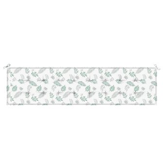 Tuinbankkussen bladpatroon 200x50x3 cm stof 4