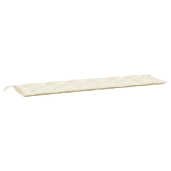 Tuinbankkussen 200x50x7 cm oxford stof cr&egrave;mekleurig 2