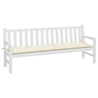Tuinbankkussen 200x50x7 cm oxford stof cr&egrave;mekleurig 3