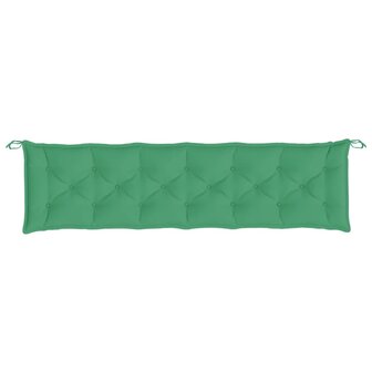 Tuinbankkussen 200x50x7 cm stof groen 4