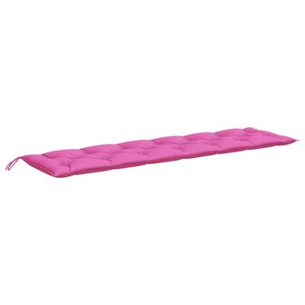 Tuinbankkussen 200x50x7 cm stof roze 2