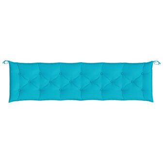 Tuinbankkussen 200x50x7 cm stof turquoise 4