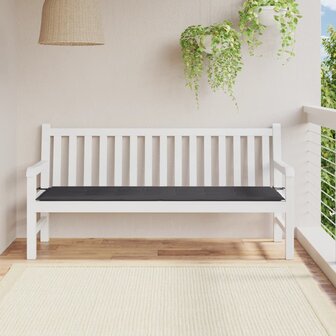 Tuinbankkussen 180x50x3 cm oxford stof antracietkleurig 1