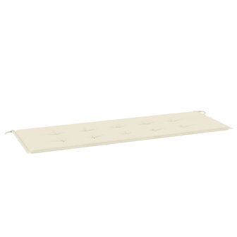 Tuinbankkussen 150x50x3 cm oxford stof cr&egrave;mekleurig 2