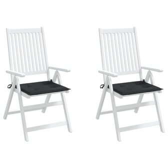 Tuinstoelkussens 2 st 40x40x3 cm oxford stof zwart 4