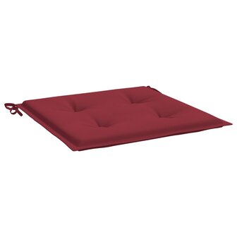 Tuinstoelkussens 2 st 40x40x3 cm oxford stof wijnrood 3