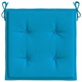 Tuinstoelkussens 4 st 50x50x3 cm oxford stof blauw 5