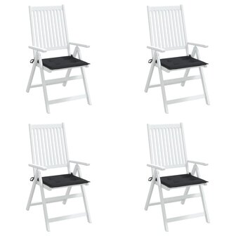 Tuinstoelkussens 4 st 50x50x3 cm oxford stof zwart 4