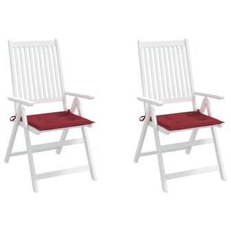 Tuinstoelkussens 2 st 50x50x3 cm oxford stof wijnrood 4