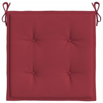 Tuinstoelkussens 2 st 50x50x3 cm oxford stof wijnrood 5