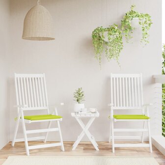 Tuinstoelkussens 2 st 50x50x3 cm oxford stof felgroen 1