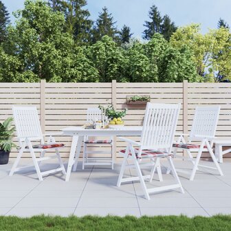 Tuinstoelkussens 4 st 50x50x3 cm oxford stof ruitpatroon rood 1