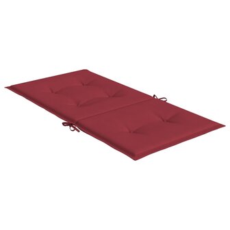 Tuinstoelkussens 2 st 100x50x3 cm oxford stof wijnrood 5