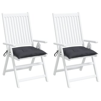 Stoelkussens 2 st 40x40x7 cm oxford stof antracietkleurig 3