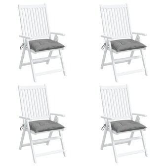 Stoelkussens 4 st 40x40x7 cm oxford stof grijs 3