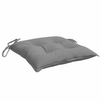 Stoelkussens 4 st 40x40x7 cm oxford stof grijs 4