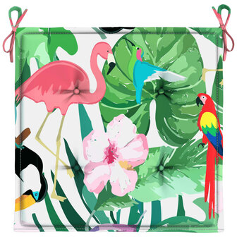 Tuinstoelkussens 2 st 40x40x3 cm stof meerkleurig 5