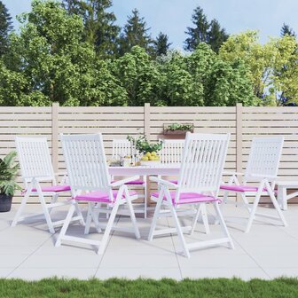 Tuinstoelkussens 6 st 40x40x3 cm stof roze 1