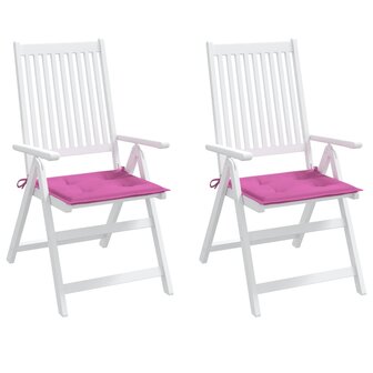 Tuinstoelkussens 2 st 50x50x3 cm stof roze 3