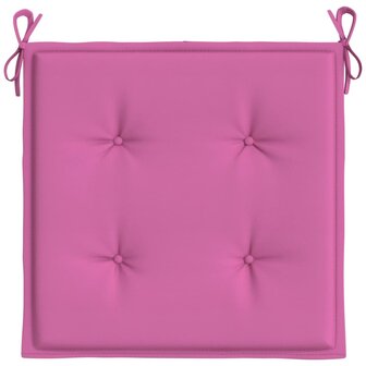 Tuinstoelkussens 2 st 50x50x3 cm stof roze 5